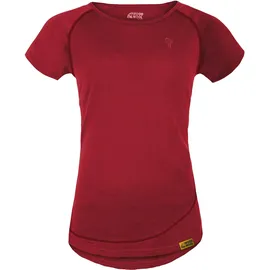 Grüezi Bag Damen Burnham WoodWool T-Shirt (Größe XS, rot)