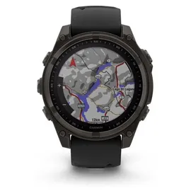 Garmin fenix 8 BT 51 mm Titaniumgehäuse schwarz Silikonarmband schwarz M