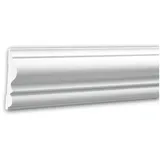 Profhome 151303F Flexible Wand- und Friesleiste Stuckleiste Zierleiste 2 m 200 cm x 1,9 cm x 8,2 cm Weiß