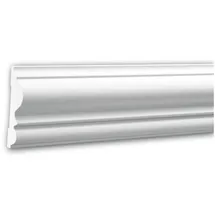 Profhome 151303F Flexible Wand- und Friesleiste Stuckleiste Zierleiste 2 m 200 cm x 1,9 cm x 8,2 cm Weiß