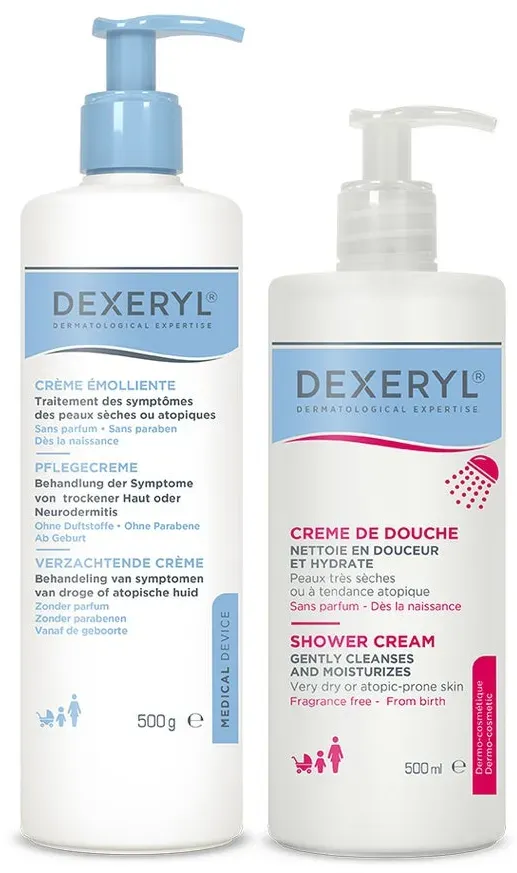 DEXERYL Pflegecreme + Shower Duschcreme 500 g