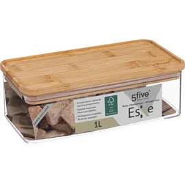 5 five simply smart 5five - vorratsdose rechteckig bambusdeckel "eske" 1l