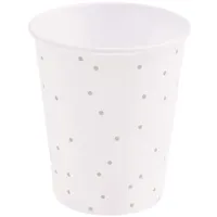 Rico Design Pappbecher Punkte, Weiß/Gold, MIX