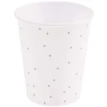 Rico Design Pappbecher Punkte, Weiß/Gold, MIX