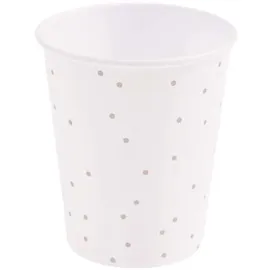 Rico Design Pappbecher Punkte, Weiß/Gold, MIX
