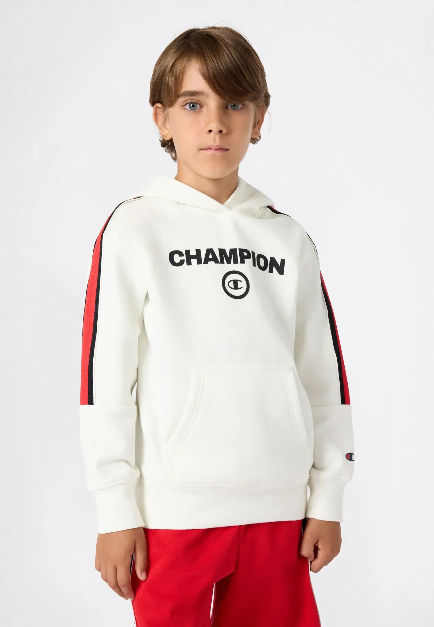 Kapuzensweatshirt CHAMPION, Jungen, Gr. XXL (176), iwt, sed, iwt, Obermaterial: 73% Baumwolle, 27% Polyester, Sweatshirts