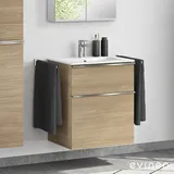 evineo ineo4 Unterschrank B: 61 cm, 2 Auszüge, mit Griff, für Duravit ME by Starck Waschtisch,, BE0265OA,