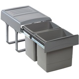 Victory MEGA Einbau-Abfallsammler - Orion grey, 2 x 15 Liter, Vollauszug