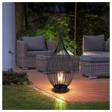 GLOBO Außenleuchte Metall schwarz 25x57 cm 1x LED warmweiß
