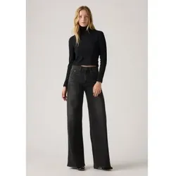 Levi's für Damen. 0039B-0000 Jeans 728 Weites Bein schwarz (28/30), Lässig, Baumwolle, Denim
