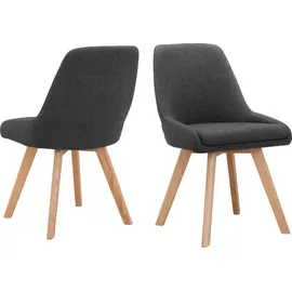 INOSIGN Esszimmerstuhl »Dilla, TOPSELLER!« (Set) 1 Stk.im 1er und 2er Set, Webstoff Bezug, Sitzhöhe 48 cm, Küchenstuhl, grau