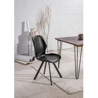 GUTMANN FACTORY Esszimmerstuhl »Chill«, (Set), 2 St., Kunstleder, mit markanter Zick-Zack-Naht schwarz mit naht in schwarz, , 59523522-0 B/H/T: 47 cm x 90 cm x 54 cm,