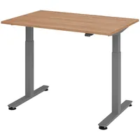 Bümö Schreibtisch Nussbaum 120x80 cm, Gestell: Graphit, - Büroschreibtisch