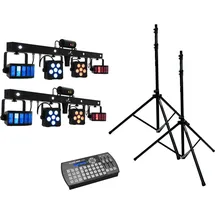Eurolite Set 2x LED KLS Laser Bar PRO + Easy Show + 2x M-4 Boxenhochständer