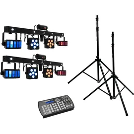 Eurolite Set 2x LED KLS Laser Bar PRO + Easy Show + 2x M-4 Boxenhochständer