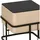 [en.casa] Hocker, Multifunktionaler stapelbarer Sitzhocker Tas 2er Set quadratisch Beige