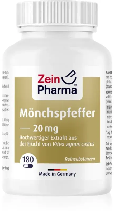 ZeinPharma Mönchspfeffer 20mg Kapseln mit Pflanzenextrakten 180 KAP