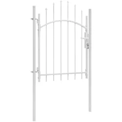 vidaXL Gartentor Stahl : Farbe - Weiss, Größe - 1x1,75 m