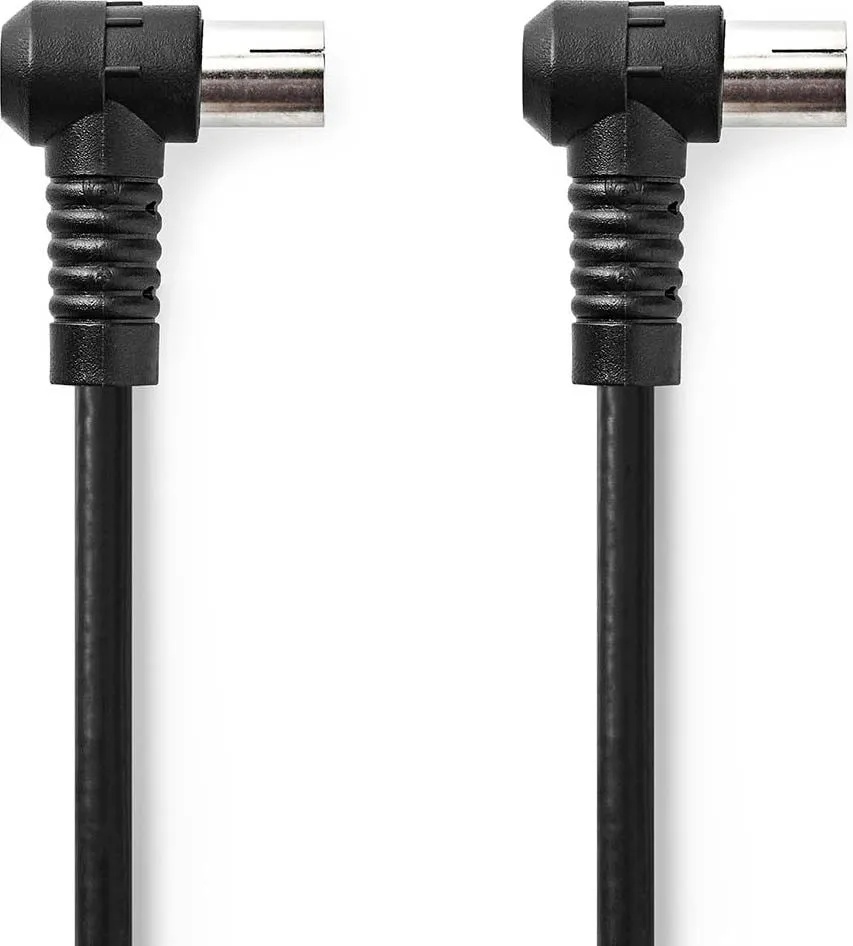 Nedis Koaxial Kabel IEC (Coax) Stecker IEC (Coax) Buchse Vernickelt 120 dB 75 Ohm 4-fach (120 dB), Antennenkabel