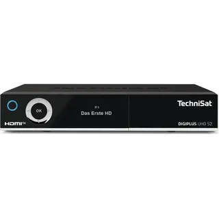 TechniSat Digiplus UHD S2 (2x DVB-S2 (Twin), CI+-Schacht), TV Receiver, Schwarz