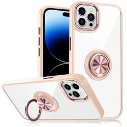 Schutz Handy Hülle für Apple iPhone 15 Pro Case Cover Ring Halter Bumper Etuis