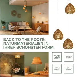Osram Decor Raffia 3-flg. 20 cm rund/braun/grün