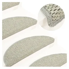 vidaXL Treppenmatten Selbstklebend Sisal-look 15 Stk 56x17x3 Hellgrün Vidaxl