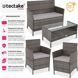 Tectake Madeira Set 4-tlg. grau