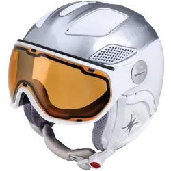 Slokker Damen Visierhelm RAIDER FREE Silver White XS