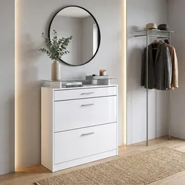 Vladon Loret 89 x 104 x 23 cm mit 1 Schublade hängend / weiß matt