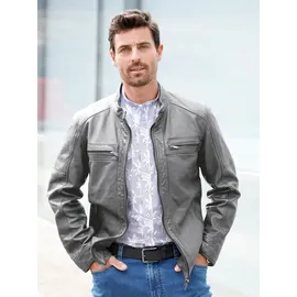 Witt Weiden Leder-Jacke in steingrau | Gr.: 56