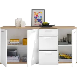 HBZ Kommode BC 1035 weiß matt, BxHxT 180x86x38 cm - weiß