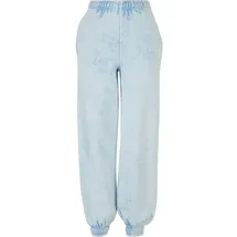 URBAN CLASSICS Ladies Towel Washed Sweat Pants - Blau