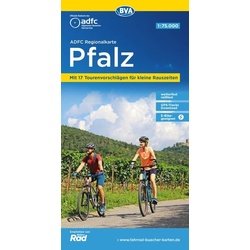 ADFC-Regionalkarte Pfalz, 1:75.000, mit Tagestourenvorschlägen, reiß- und wetterfest, E-Bike-geeignet, GPS-Tracks Download