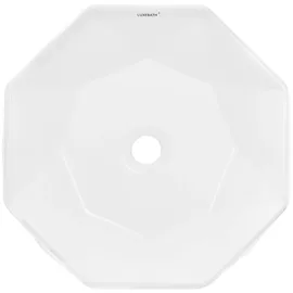 ML-Design Waschbecken aus Keramik in Weiß glänzend, 42x13,5cm Diamant Design, Rund