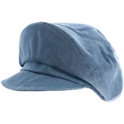 Baker-Boy-Mütze im Jeans-Style Ballon-Mütze Kopfbedeckung Sommer-Cap Schirm-Mütze 4606M K248139 Blau - One-Size