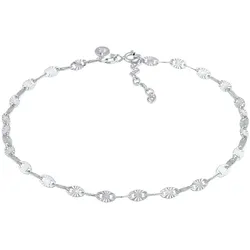Elli PREMIUM Stern Look Plättchen Vintage Design 925 Silber Fußketten   Damen 