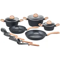 MY HOME Topf-Set Genlis, Aluminium (Set, 12-tlg., Kochtopf 16/20/24
