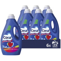 Coral Flüssigwaschmittel Optimal Color Colorwaschmittel für länger strahlende Farben 23 WL 6 Stück