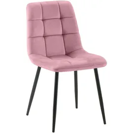 CLP Esszimmerstuhl Antibes Samt rosa
