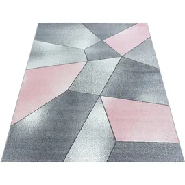 Ayyildiz Beta 1120 Kurzflorteppich 160 x 230 cm pink/grau