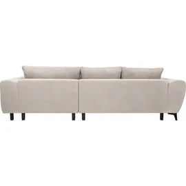 werk2 Ecksofa WERK2 "Garay, XXL-Liegefläche: elektrisch ausziehbar auf ca. 228×126 cm", beige, B:287cm H:64cm T:220cm, 100% Polyester, Sofas, Ecksofa, Luxus in Übergröße: XXL-Liegefläche, Komfort-Ottomane & stilvolle Füße