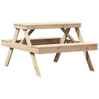 vidaXL Picknicktisch 105x134x75 cm Massivholz Kiefer