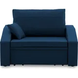 Klappsessel mit Schlaffunktion für Wohnzimmer Schlafsessel Vertico 90cm Dunkelblau - Dunkelblau