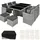 Tectake Rattan Sitzgruppe 12-tlg. Hellgrau