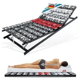 Matratzen Perfekt Teller-Lattenrost, Schwarz, Holz, Buche, 5-Zonen, 120x200 cm, Schlafzimmer, Lattenroste, Tellerlattenroste