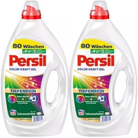 Persil Color Kraft-Gel, Flüssigwaschmittel für hygienische Frische, 2x 80 WL
