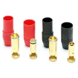 Pichler Modellbau PICHLER C9138, Schwarz, Gold, Rot, Gerade, 150 A, 7 mm, 4 Stüc