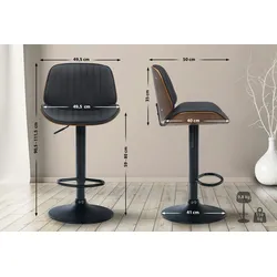 CLP Barhocker Nova Kunstleder walnuss/schwarz