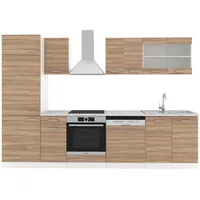 Vicco R-Line Küchenzeile Sonoma 300 cm ohne Arbeitsplatte